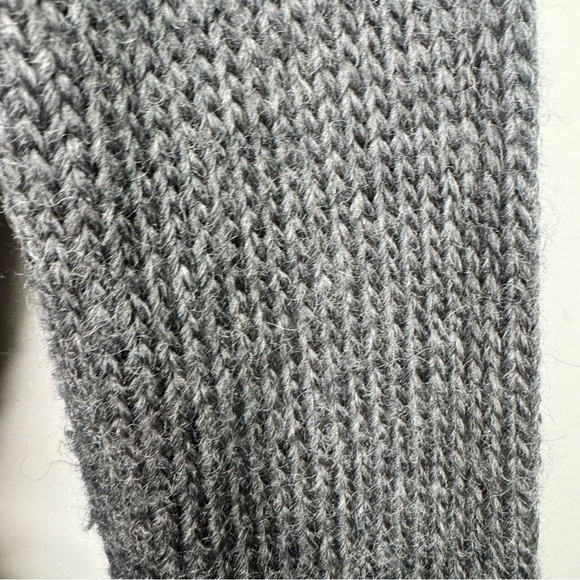 Esprit Faux Fur Collar Wrap Grey Knit Cardigan Belted Size Small - Picture 7 of 14